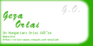 geza orlai business card